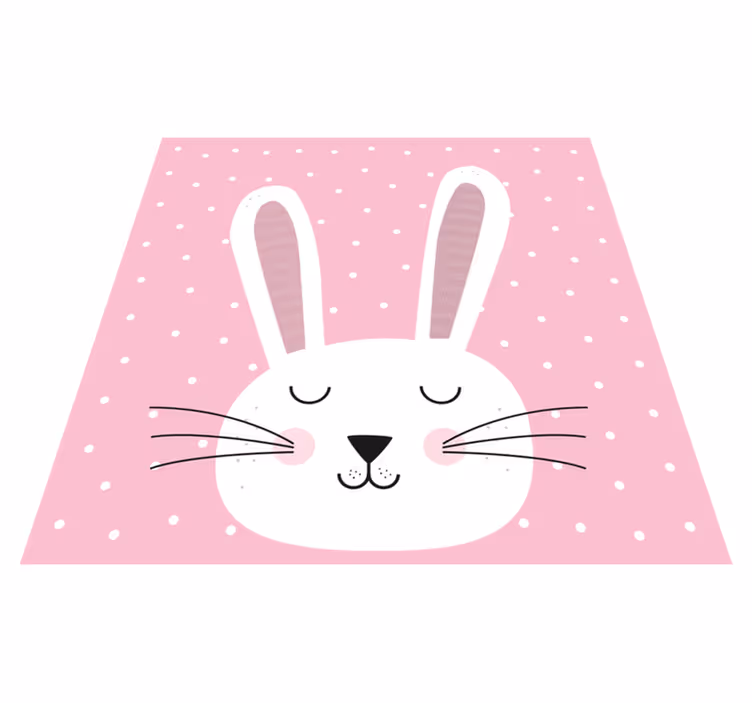 Bunny Polka Dots nursery vinyl carpet - TenStickers
