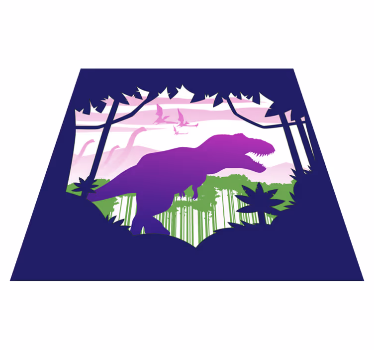 Dinosaur Silhouette kids vinyl carpet - TenStickers