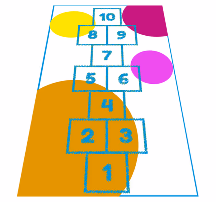 Hopscotch Graphic game vinyl carpet - TenStickers
