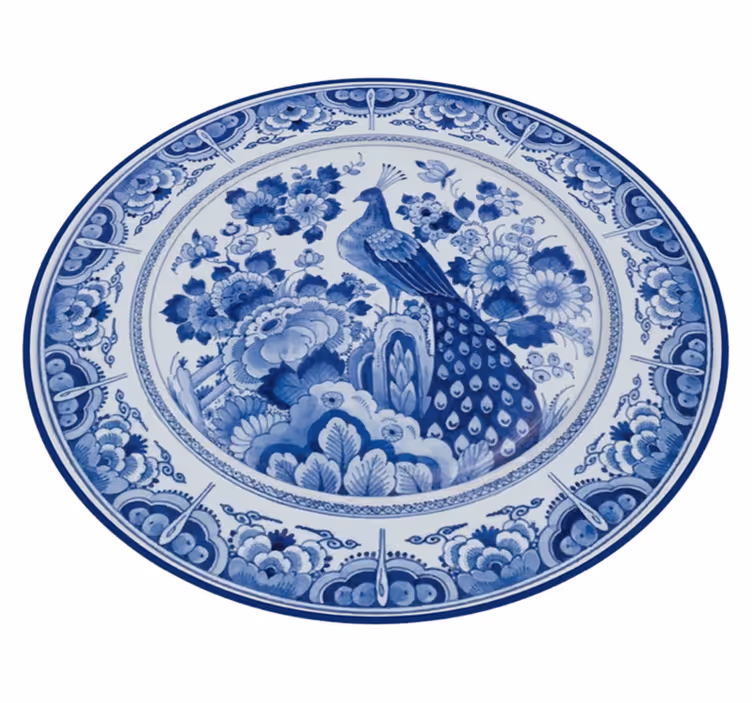Peacock Porcelain animal vinyl carpet - TenStickers