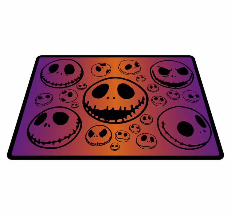 Spooky Skulls Pattern halloween vinyl carpet - TenStickers