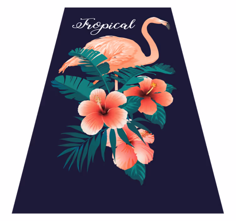 Tropical Flamingo animal vinyl carpet - TenStickers