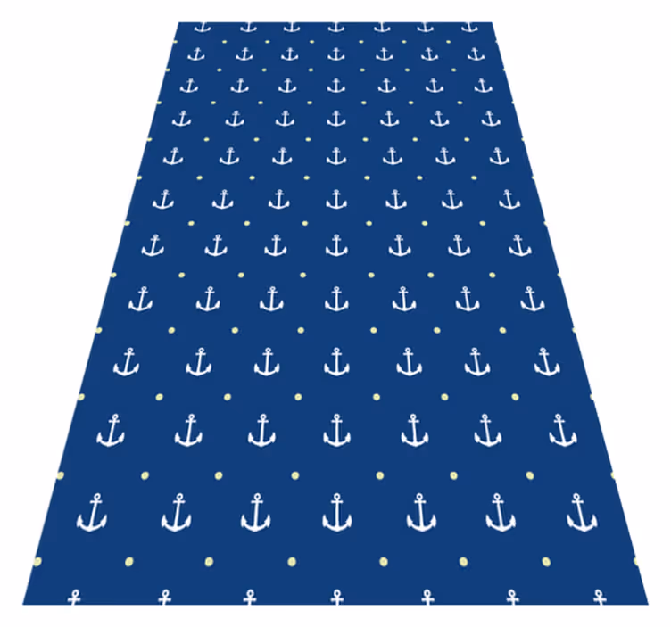 Nautical Anchors blue vinyl carpet - TenStickers