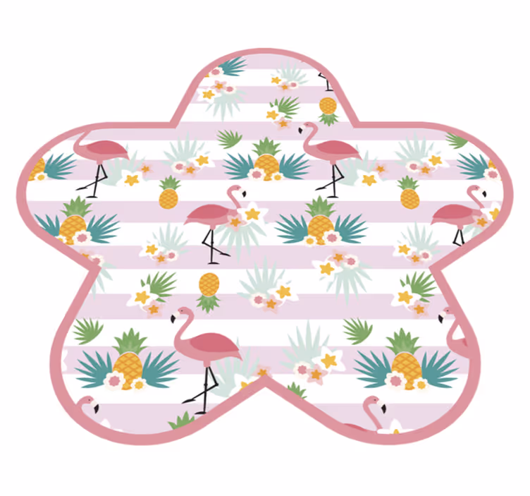 Flamingo Playtime nursery vinyl carpet - TenStickers