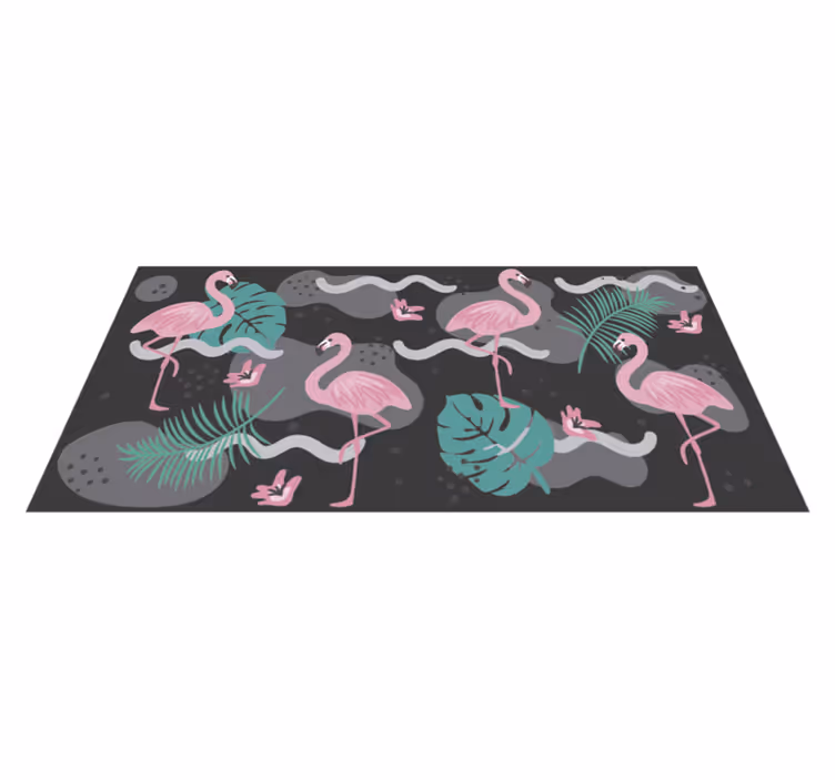 Tropical Flamingo Pattern animal vinyl carpet - TenStickers