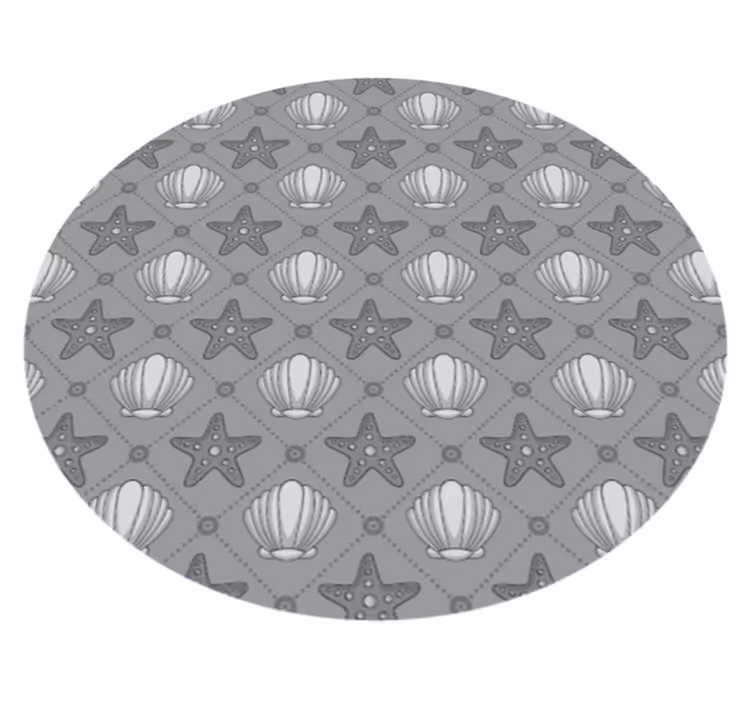 Seashell Starfish Pattern animal print vinyl carpet - TenStickers