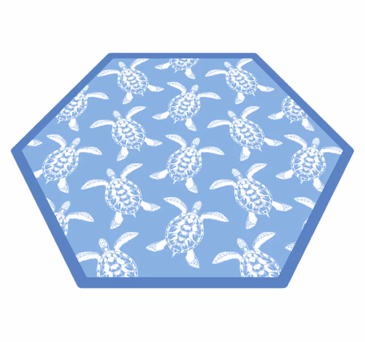 Turtle Pattern bathroom vinyl carpet - TenStickers