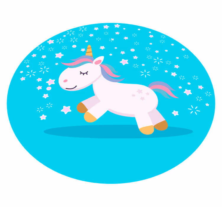 Unicorn Illustration kids vinyl carpet - TenStickers