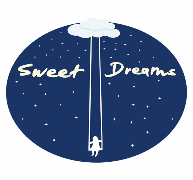 Sweet Dreams Swing nursery vinyl carpet - TenStickers