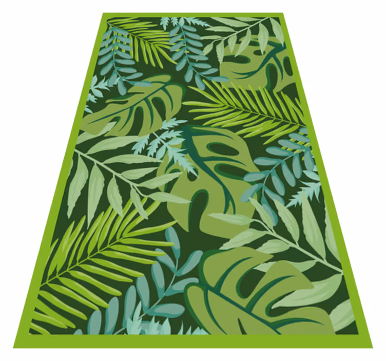 Tropical Foliage Decor floral vinyl carpet - TenStickers