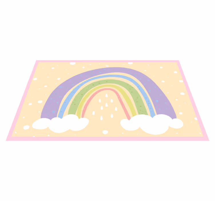 Pastel Rainbow kids vinyl carpet - TenStickers