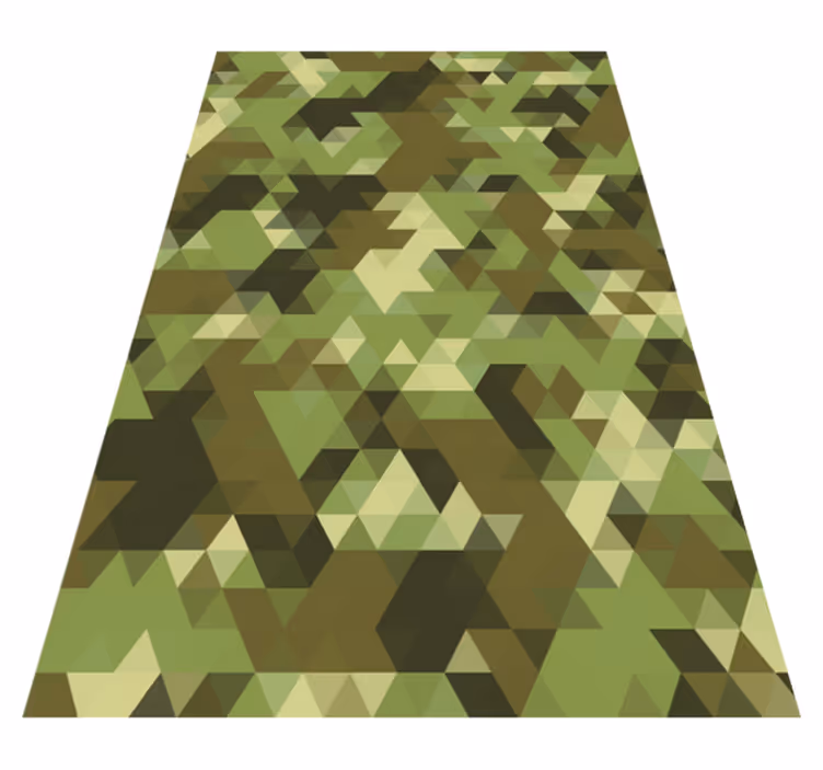 Geometric vinyl carpet in geometric camouflage - TenStickers