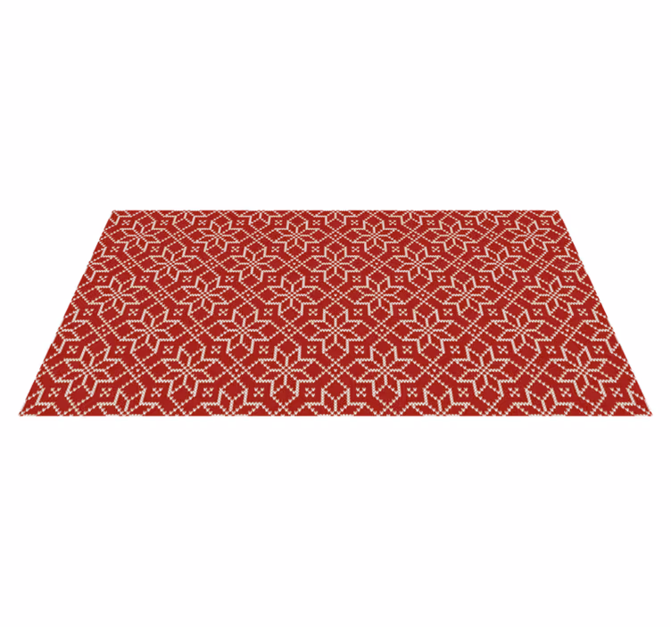 Red Ornamental Pattern nursery vinyl carpet - TenStickers
