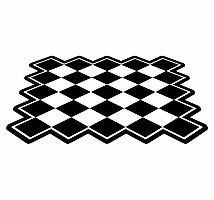 Chequered Pattern geometric vinyl carpet - TenStickers
