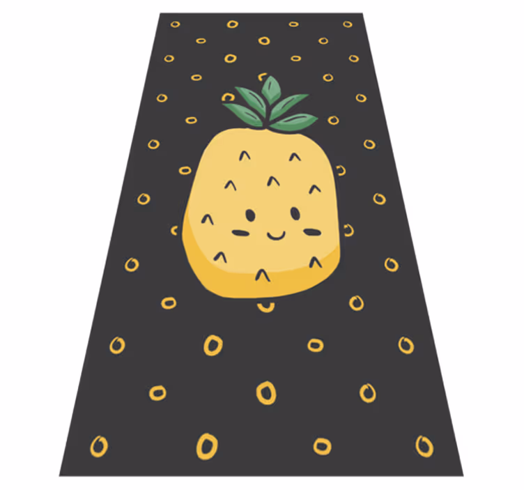 Cheerful Pineapple kids vinyl carpet - TenStickers