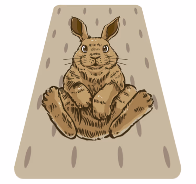 Sitting Bunny Illustration nursery vinyl carpet - TenStickers