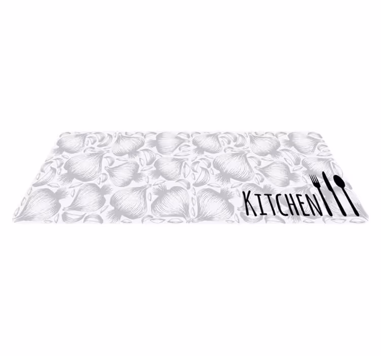 Kitchen vinyl carpet with kitchen utensil design - TenStickers