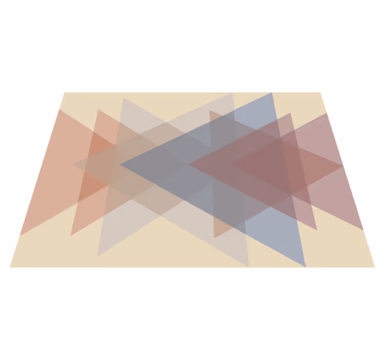 Geometric vinyl carpet geometric overlap - TenStickers