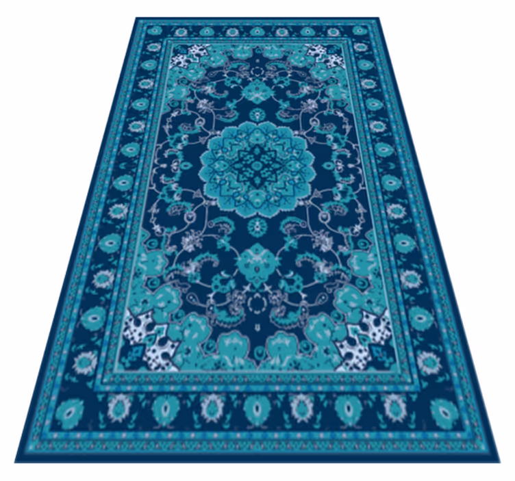 Teal mandala elegance mandala vinyl carpet - TenStickers