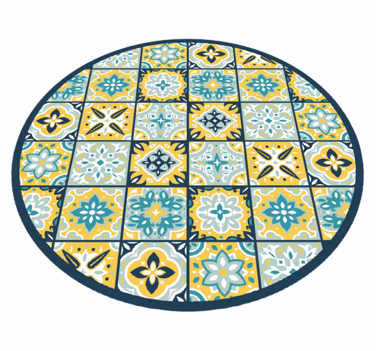 Mosaic vinyl carpet circular mosaic design - TenStickers