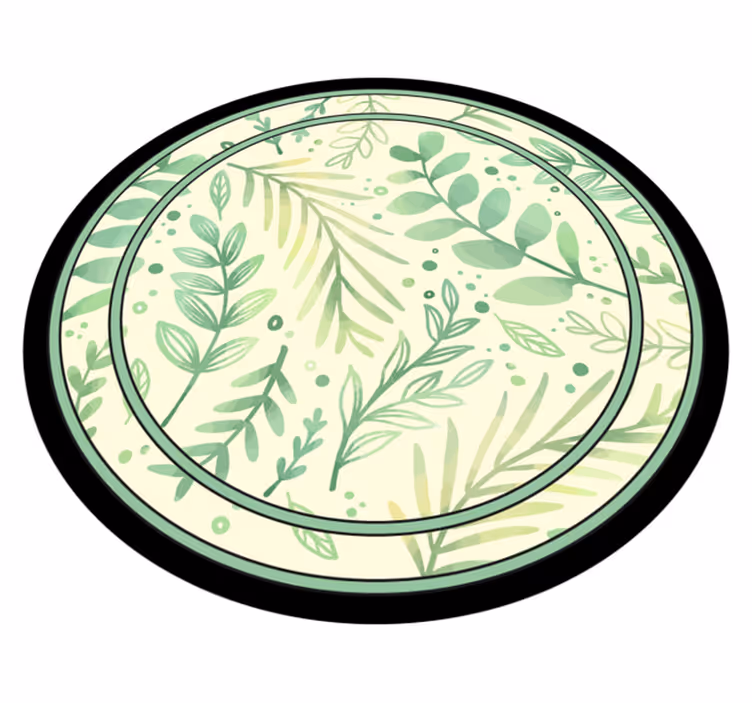 Botanical Motif Accent floral vinyl carpet - TenStickers