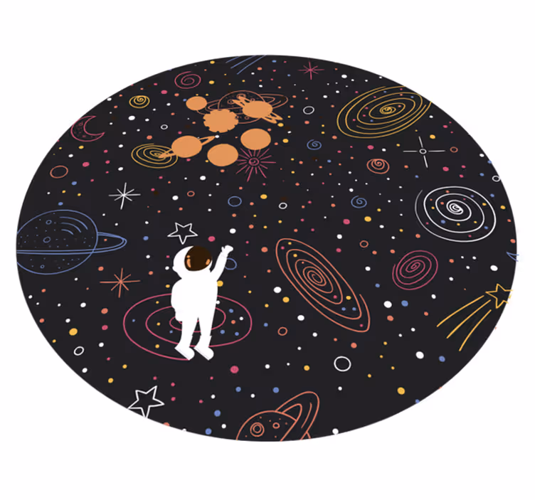 Space Exploration Motif kids vinyl carpet - TenStickers