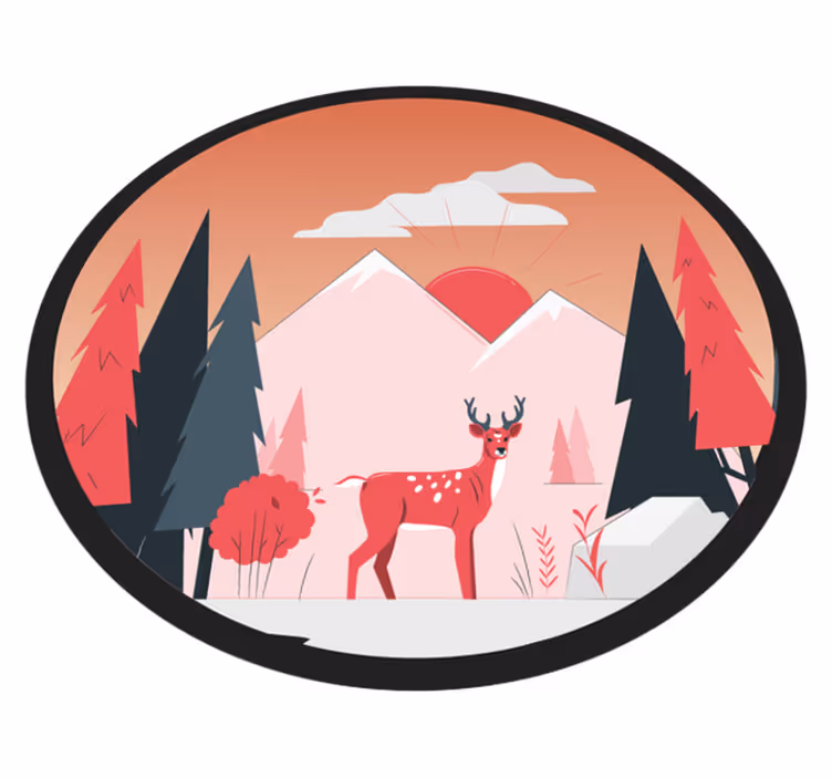 Serene Wilderness Scene nature vinyl carpet - TenStickers