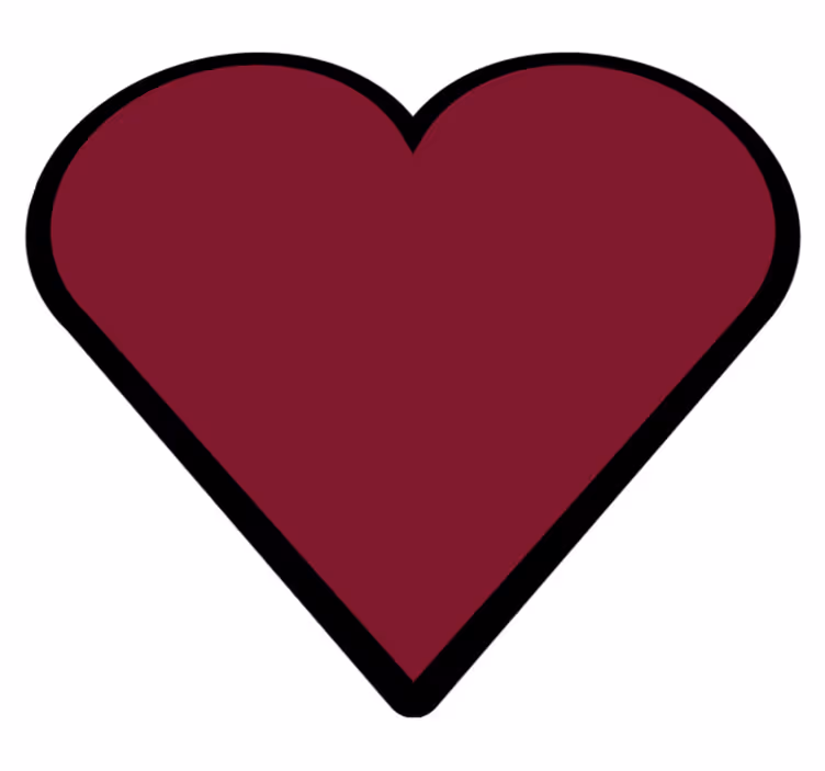 Simple heart shape bedroom vinyl carpet - TenStickers
