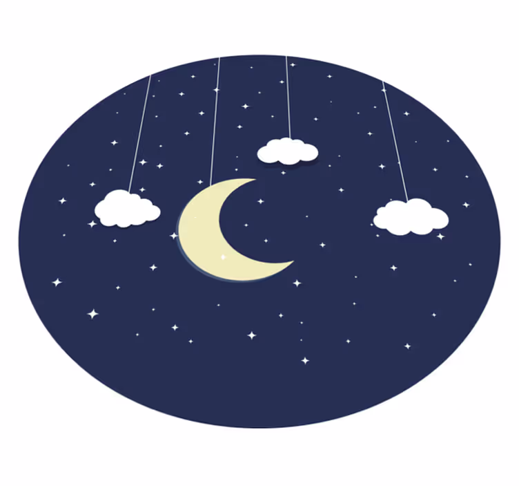 Starry Night Theme kids vinyl carpet - TenStickers