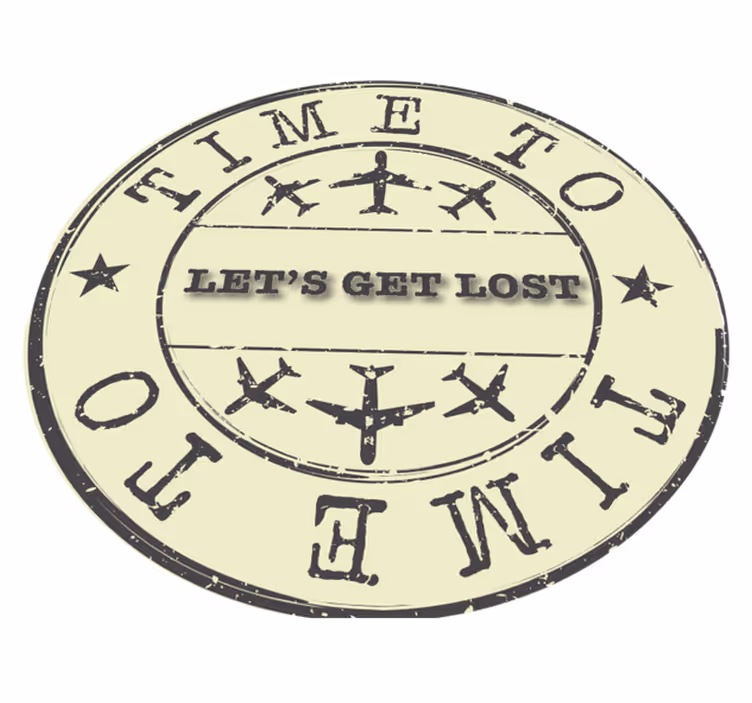Time Get Lost custom vinyl carpet - TenStickers