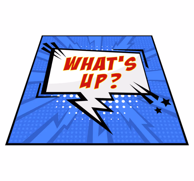 Comic Bubble Greeting custom vinyl carpet - TenStickers