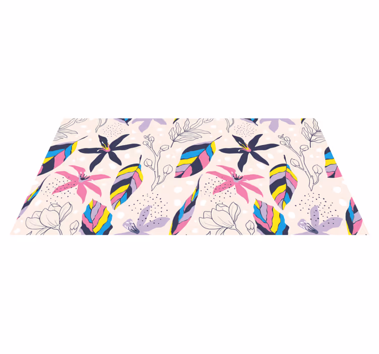 Floral fantasy floral vinyl carpet - TenStickers