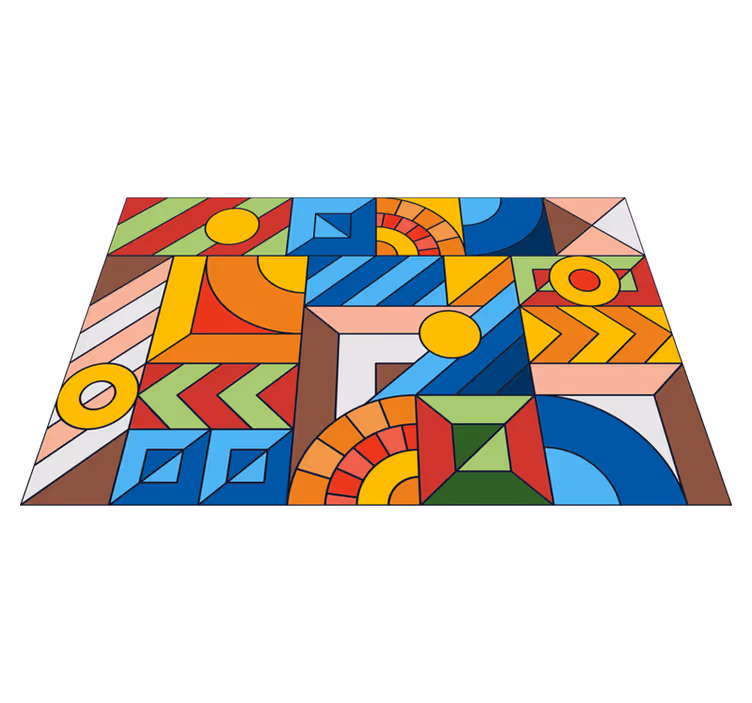 Abstract Geometrics geometric vinyl carpet - TenStickers