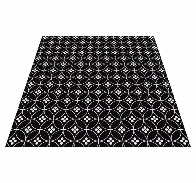 Geometric vinyl carpet geometric circle design - TenStickers