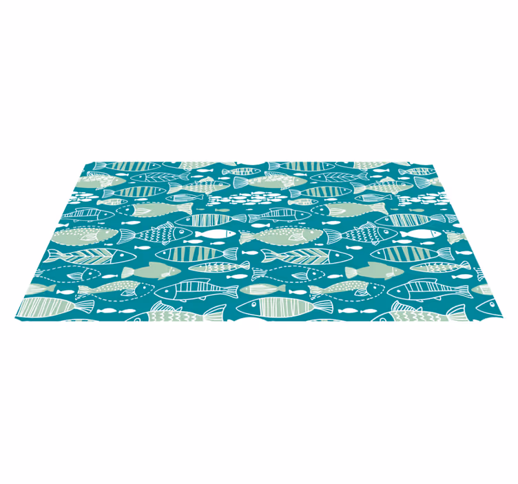Aquatic Pattern animal vinyl carpet - TenStickers