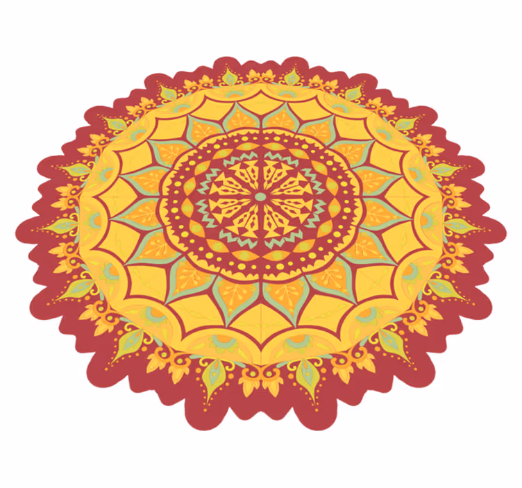 Mandala vinyl carpet mandala floor decor - TenStickers