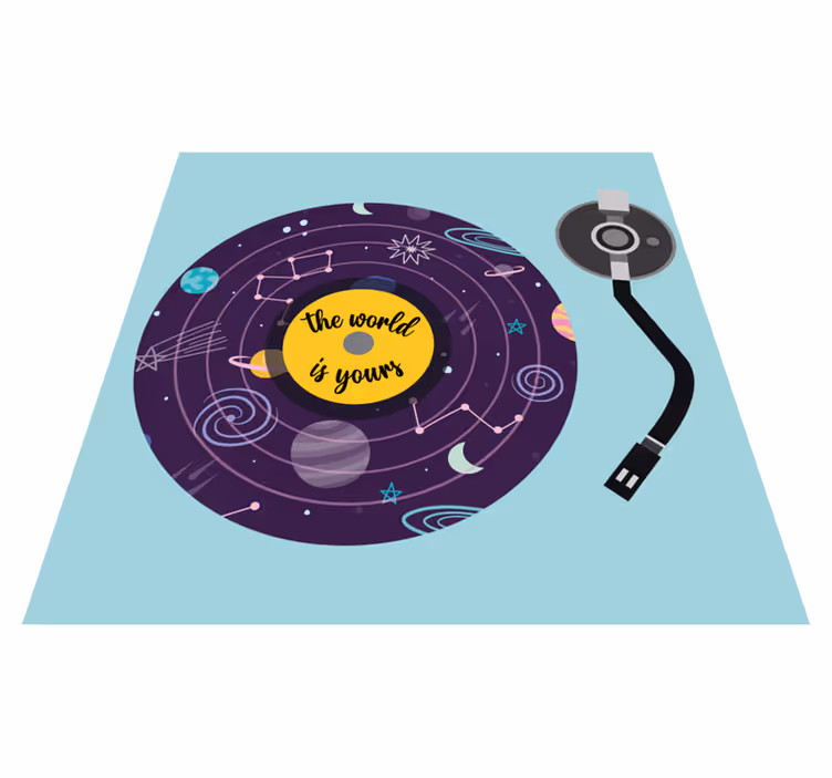 World Exploration Theme kids vinyl carpet - TenStickers