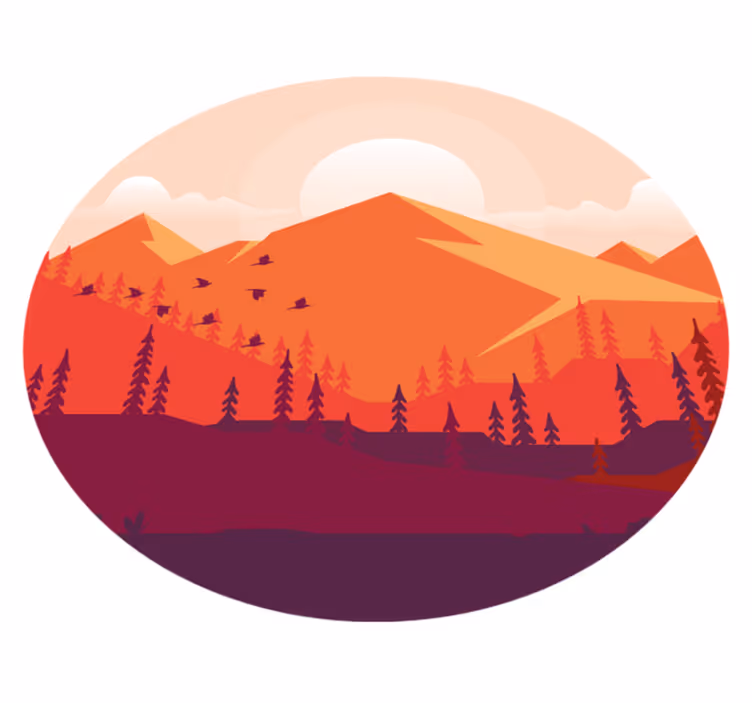 Mountainous Landscape texture vinyl carpet - TenStickers