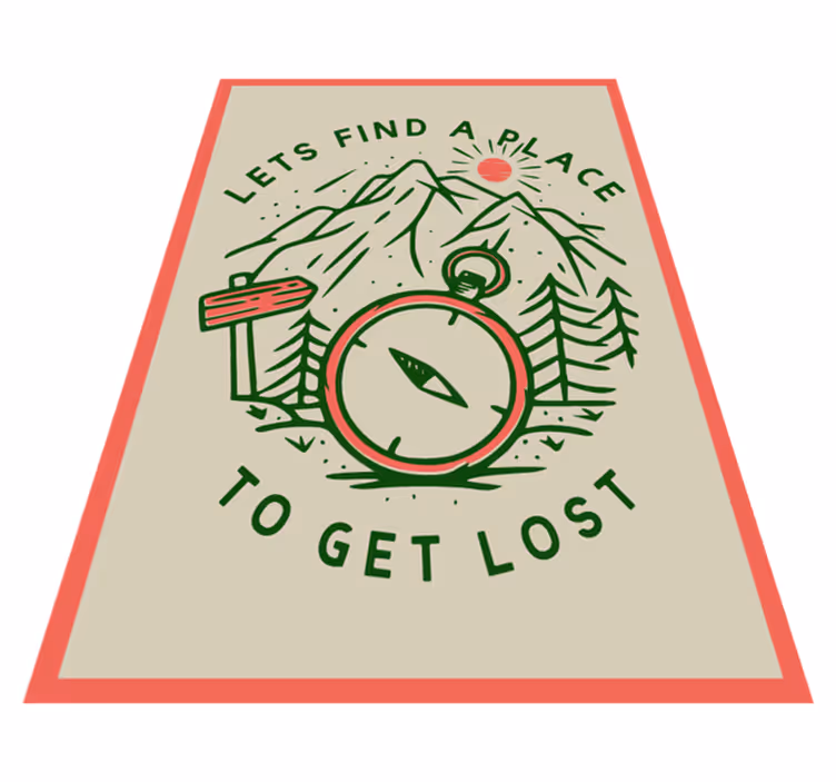 Explore Adventure Compass custom vinyl carpet - TenStickers
