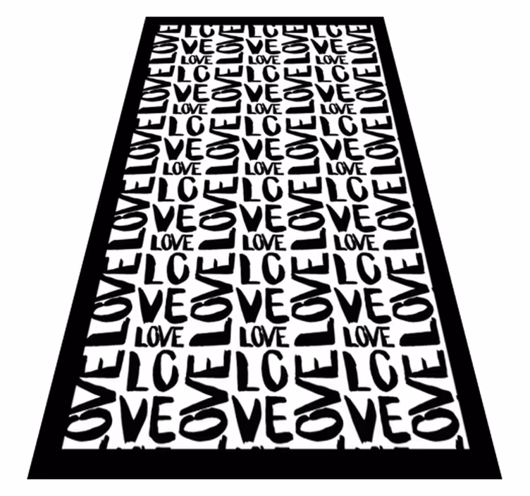 Expressive Love Text custom vinyl carpet - TenStickers