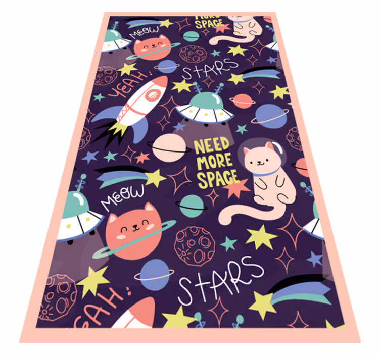 Space-Themed Playarea kids vinyl carpet - TenStickers