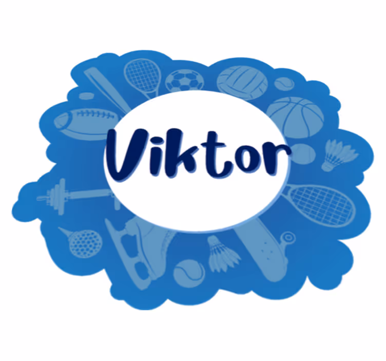 Personalized Sports Emblem custom vinyl carpet - TenStickers