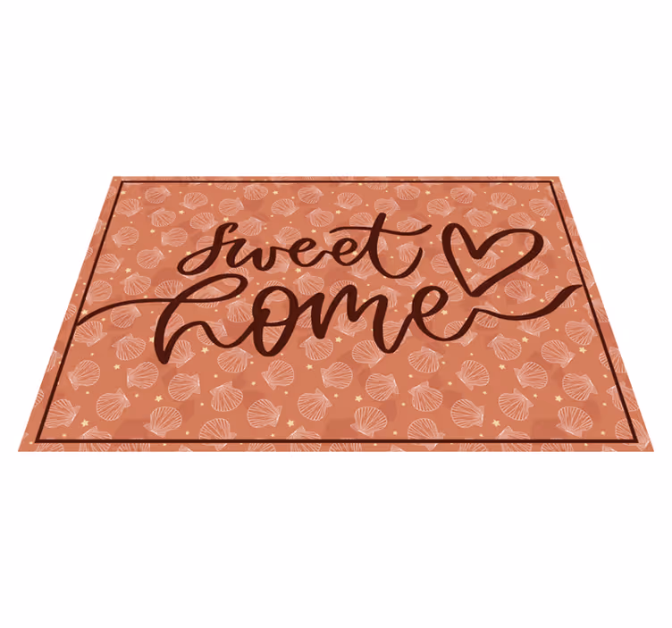 Sweet Home Heart custom vinyl carpet - TenStickers