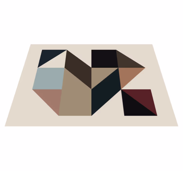 Geometric vinyl carpet geometric shapes decor - TenStickers