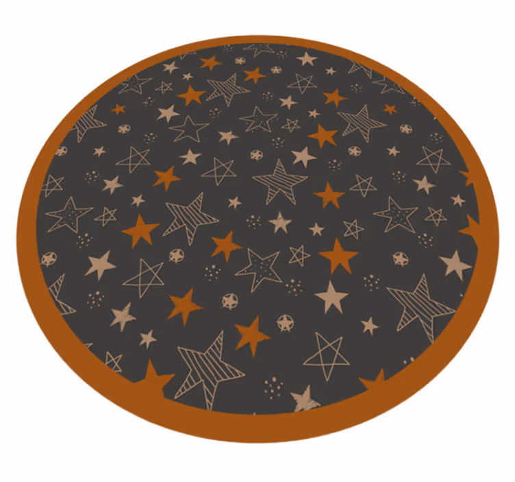 Celestial Motifs star vinyl carpet - TenStickers