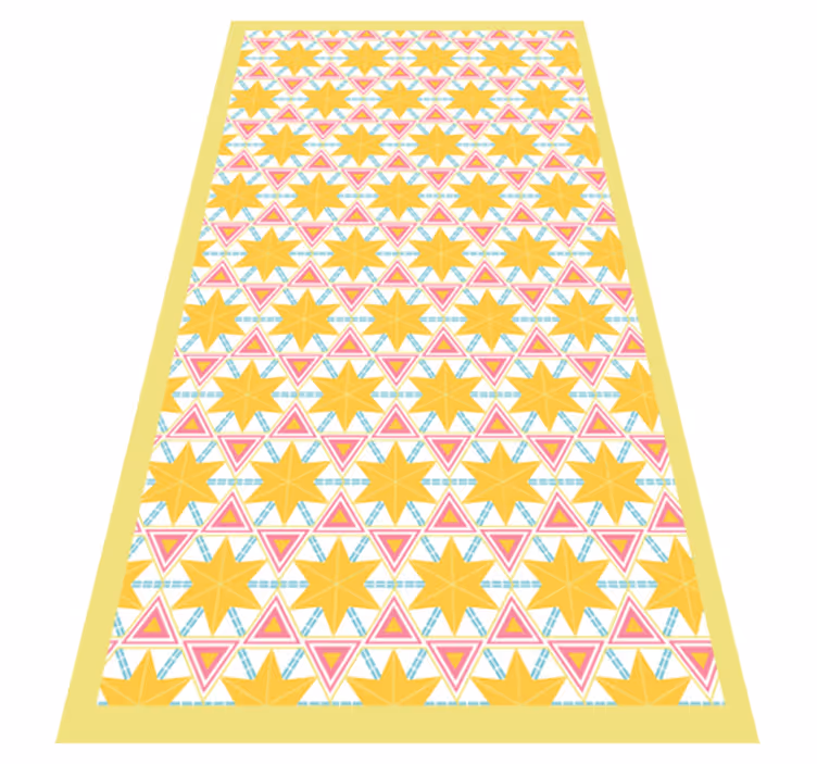 Geometric Starburst Pattern kitchen vinyl carpet - TenStickers