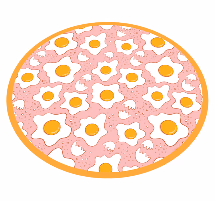Circular Egg Pattern kids vinyl carpet - TenStickers