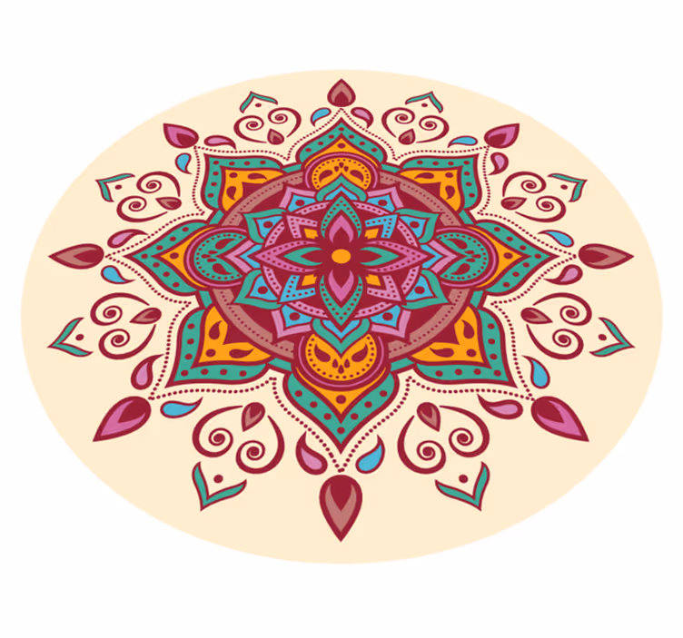Mandala vinyl carpet mandala craftsmanship - TenStickers