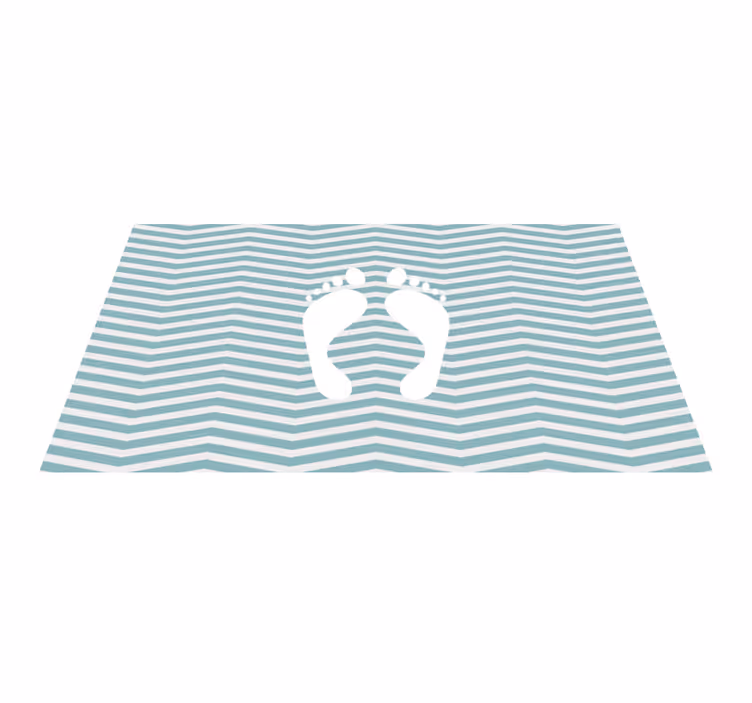 Barred Footprint striped vinyl carpet - TenStickers