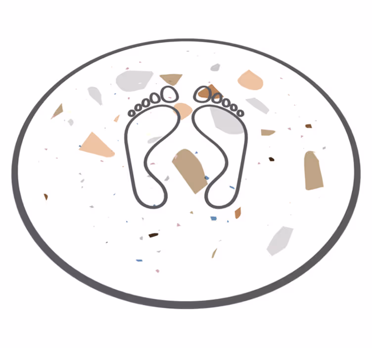 Abstract Footprint bathroom vinyl carpet - TenStickers